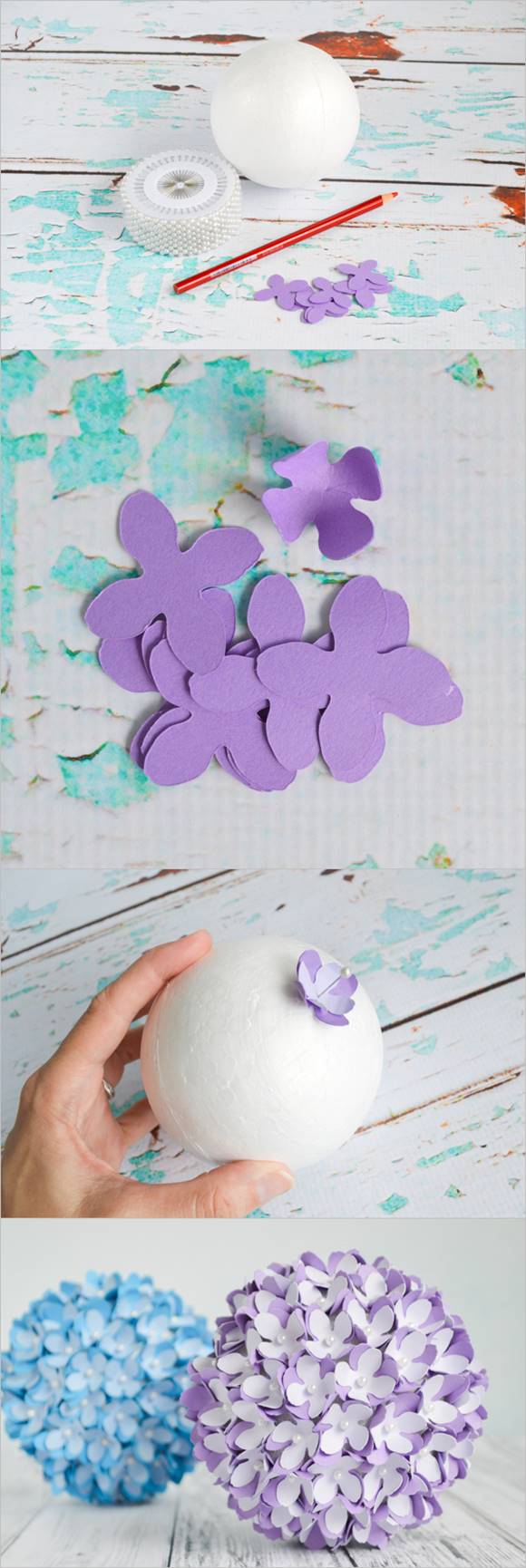 Creative Ideas – DIY Paper Flower Kissing Ball for Wedding