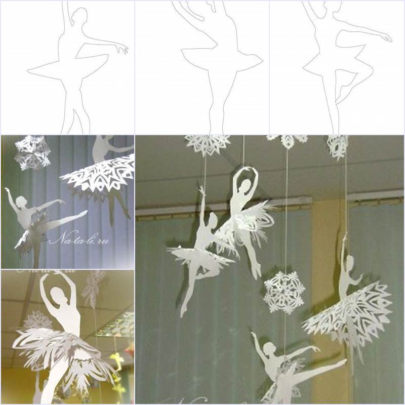 Creative Ideas - DIY Beautiful Snowflake Ballerinas from Templates