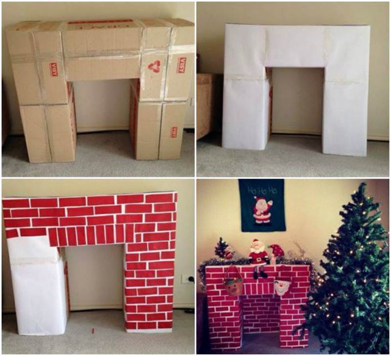 Creative Ideas - DIY Cardboard Decorative Fireplace