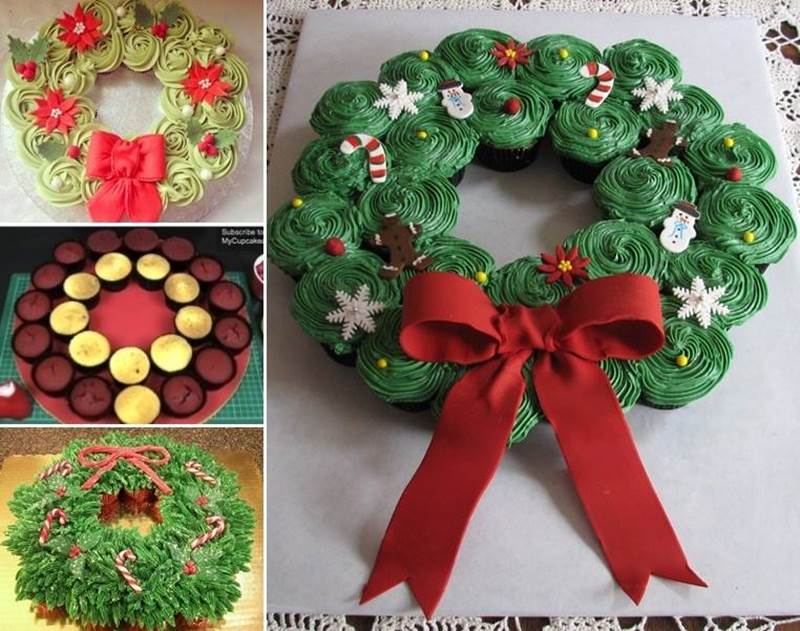 Creative Ideas - DIY Christmas Cupcake Wreath