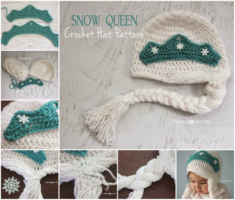 Creative Ideas - DIY Cute Crochet Snow Queen Hat