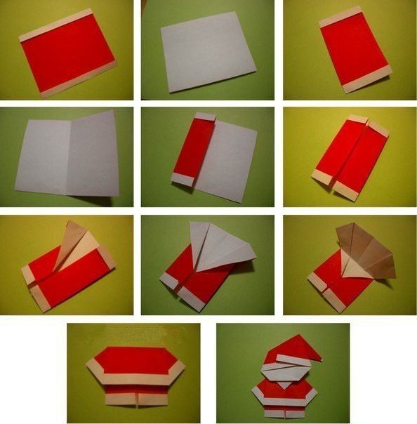 Creative Ideas - DIY Cute Origami Santa 4