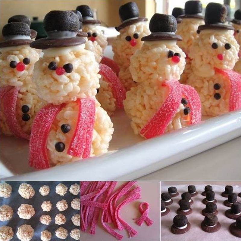 Creative Ideas - DIY Cute Rice Krispie Snowman