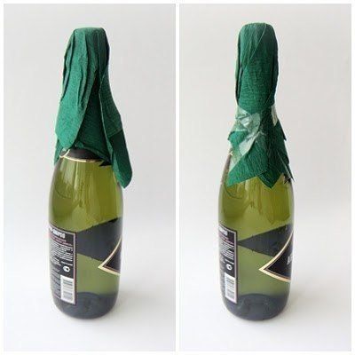 Creative Ideas - DIY Decorated Holiday Champagne Bottle 2