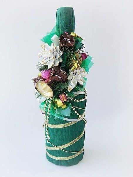 Creative Ideas - DIY Decorated Holiday Champagne Bottle 5