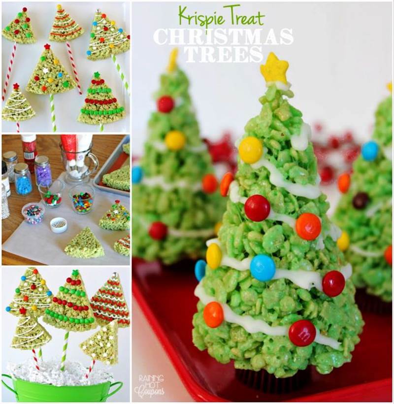 Creative Ideas DIY Rice Krispie Treat Christmas Tree