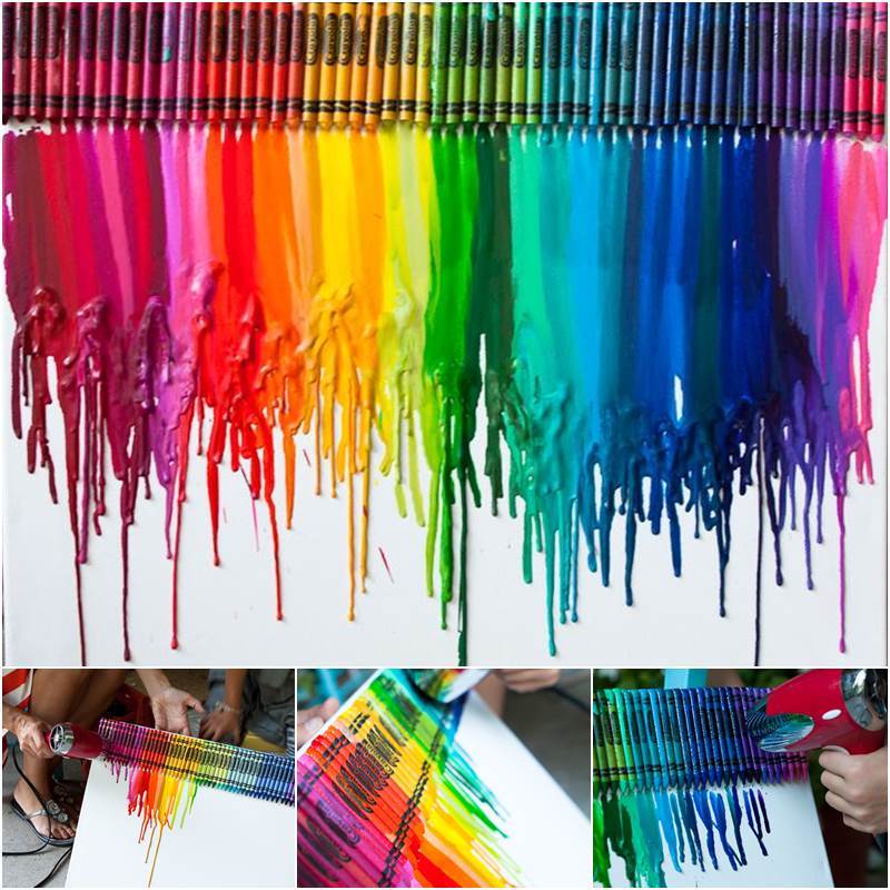 Creative Ideas - DIY Stunning Melted Crayon Art Canvas