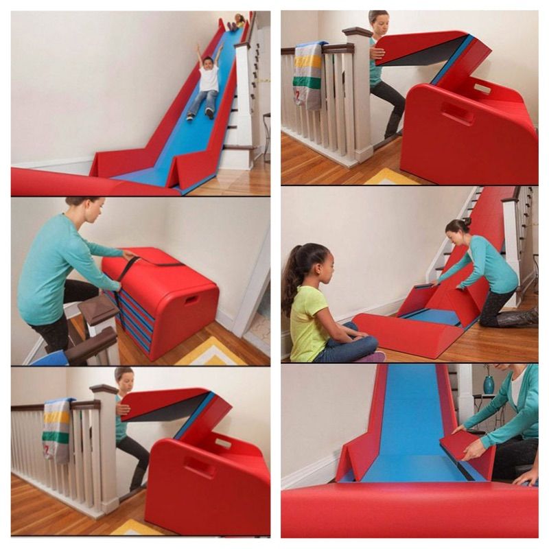 Creative Ideas - Sliderider the Foldable Indoor Stairs Slide