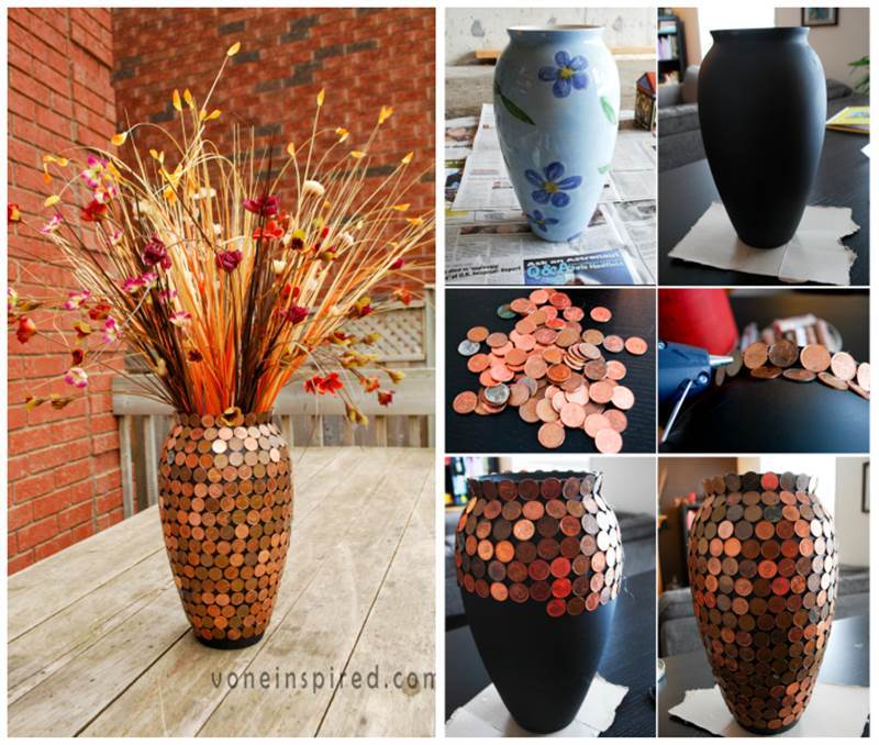 Creative Ideas – DIY Gorgeous Lucky Penny Vase