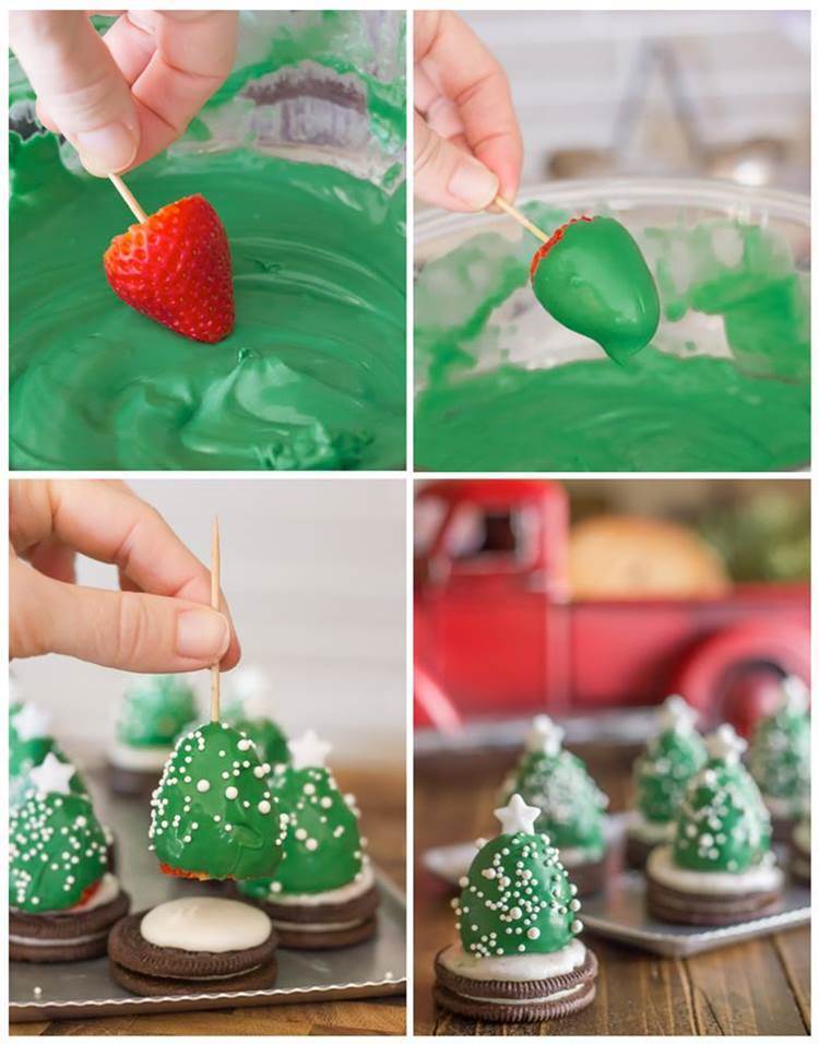 Creative Idea - DIY Chocolate Covered Strawberry Christmas Trees