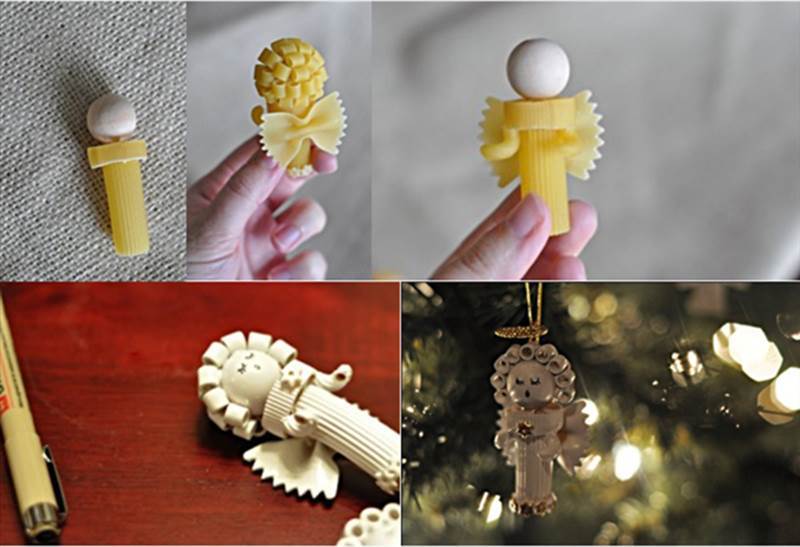 Creative Idea - DIY Pasta Angel Christmas Ornaments