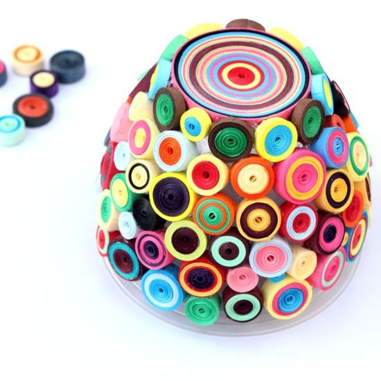 Creative Ideas - DIY Bright Quilling Vase 10