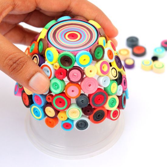 Creative Ideas - DIY Bright Quilling Vase 11