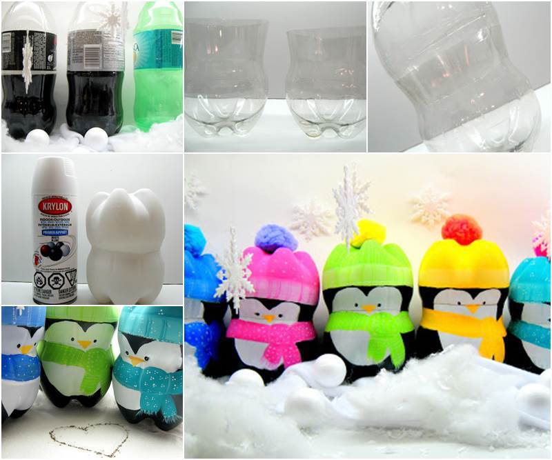 Creative Ideas - DIY Cute Penguins from Plastic Bottles