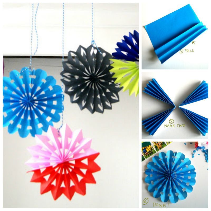 Creative Ideas - DIY Easy Folded Paper Snowflake Ornaments