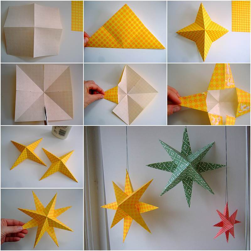 Creative Ideas - DIY Easy Paper Star Decor