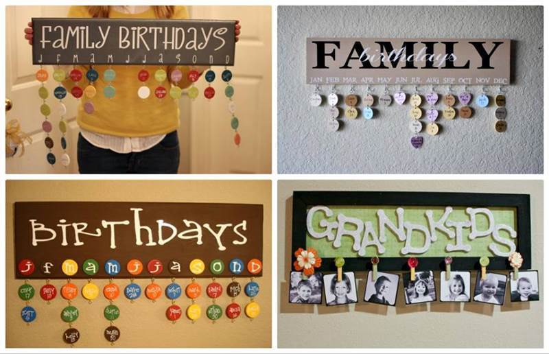 Creative Ideas - DIY Hanging Birthday Reminder Calendar Board