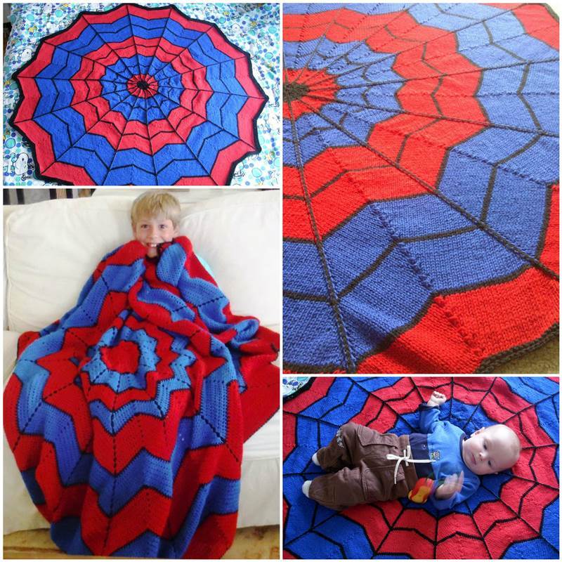 Creative Ideas - DIY Knitted Spiderman Blanket with Free Pattern