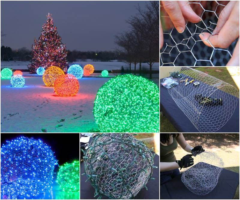 Creative Ideas - DIY Outdoor Christmas Light Balls
