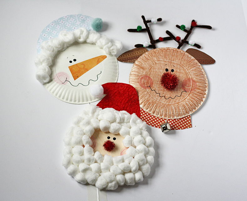 Creative Ideas - DIY Paper Plate Christmas Characters