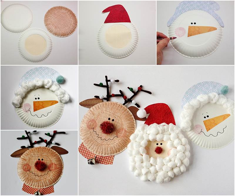 Creative Ideas DIY Paper Plate Christmas Characters