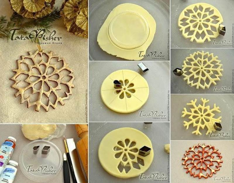 Creative Ideas - DIY Salt Dough Snowflake Ornaments