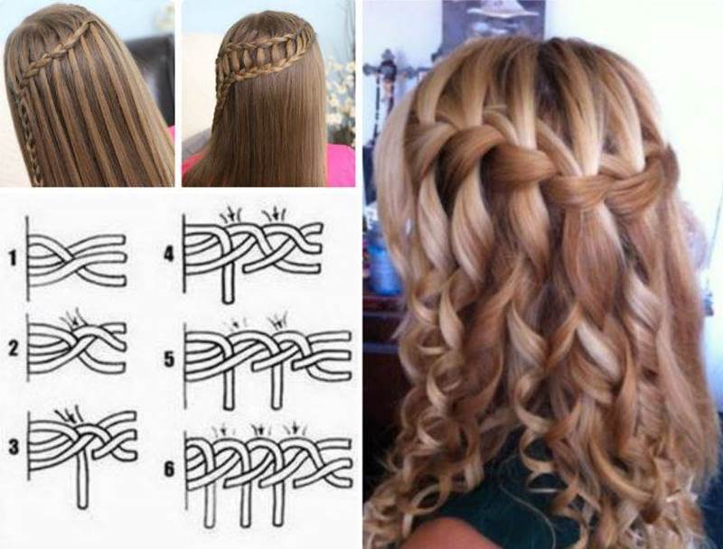 Creative Ideas - DIY Stylish Waterfall Braid Hairstyle