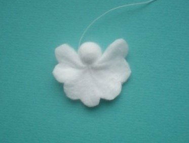 Creative Ideas – DIY Cotton Pad Angel Christmas Ornaments 2