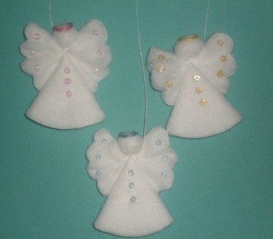 Creative Ideas – DIY Cotton Pad Angel Christmas Ornaments 5