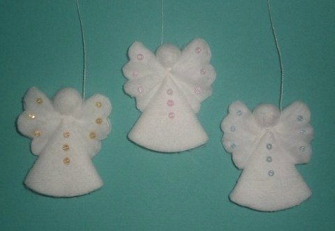 Creative Ideas – DIY Cotton Pad Angel Christmas Ornaments 6