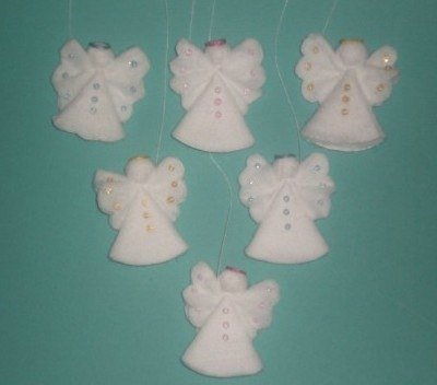Creative Ideas – DIY Cotton Pad Angel Christmas Ornaments 7