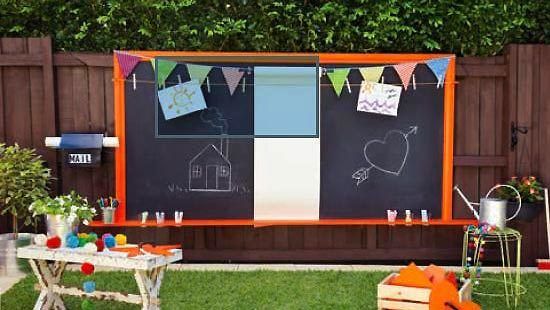 35+ Fun Activities for Kids to Do This Summer --> Kids Outdoor Art Station