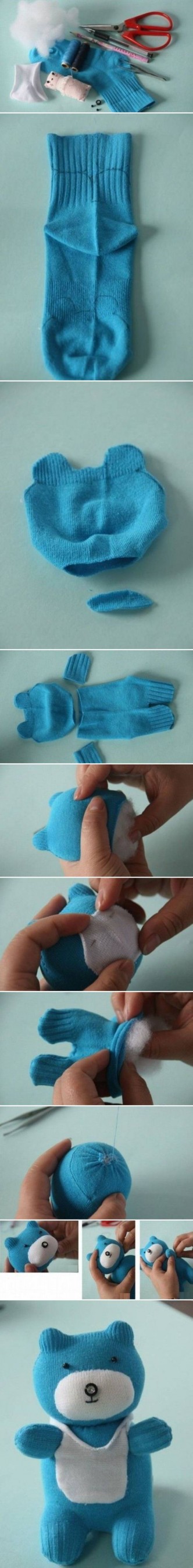 sock teddy bear diy