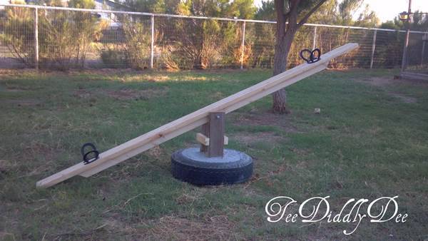 How to Repurpose an Old Tire into a Seesaw DIY Tutorial