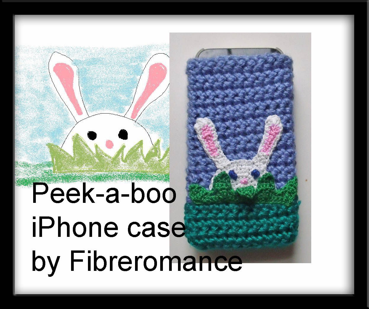 30 Stylish DIY Crochet Phone Cases --> Peekaboo Rabbit Crochet iPhone Case