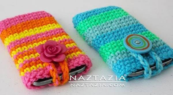 30 Stylish DIY Crochet Phone Cases --> Easy Simple Smartphone Cell Phone Case Holder