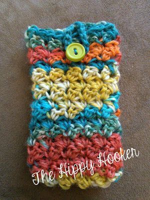 30 Stylish DIY Crochet Phone Cases --> Sock Yarn Phone Cozy