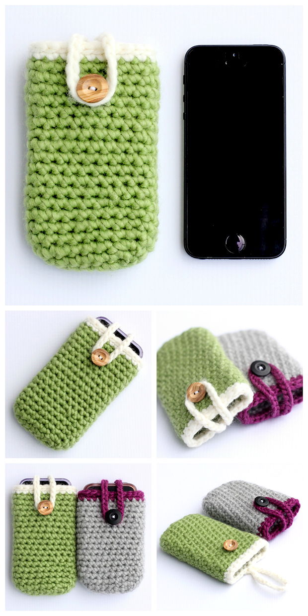 30 Stylish DIY Crochet Phone Cases --> Quick and Easy Crochet IPhone Case