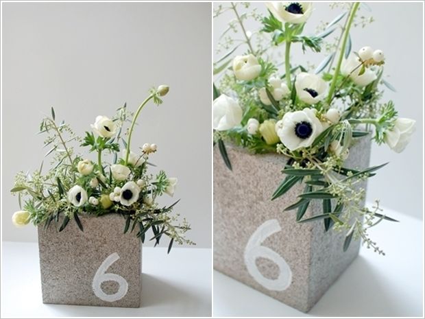 20+ Creative Uses of Concrete Blocks in Your Home and Garden --> Cinder block centerpieces