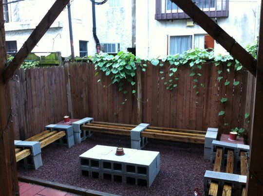 20+ Creative Uses of Concrete Blocks in Your Home and Garden --> Cinder block garden furniture set