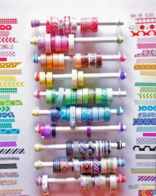 30+ Creative Uses of PVC Pipes in Your Home and Garden --> The Washi Tape holder