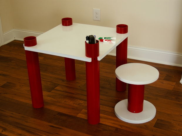 30+ Creative Uses of PVC Pipes in Your Home and Garden --> PVC Kids’ Table and Stool