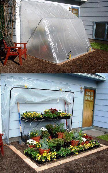 30+ Creative Uses of PVC Pipes in Your Home and Garden --> Fold-Down Greenhouse
