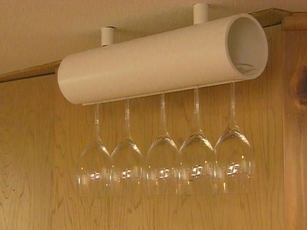 30+ Creative Uses of PVC Pipes in Your Home and Garden --> PVC Wine Glass Holder