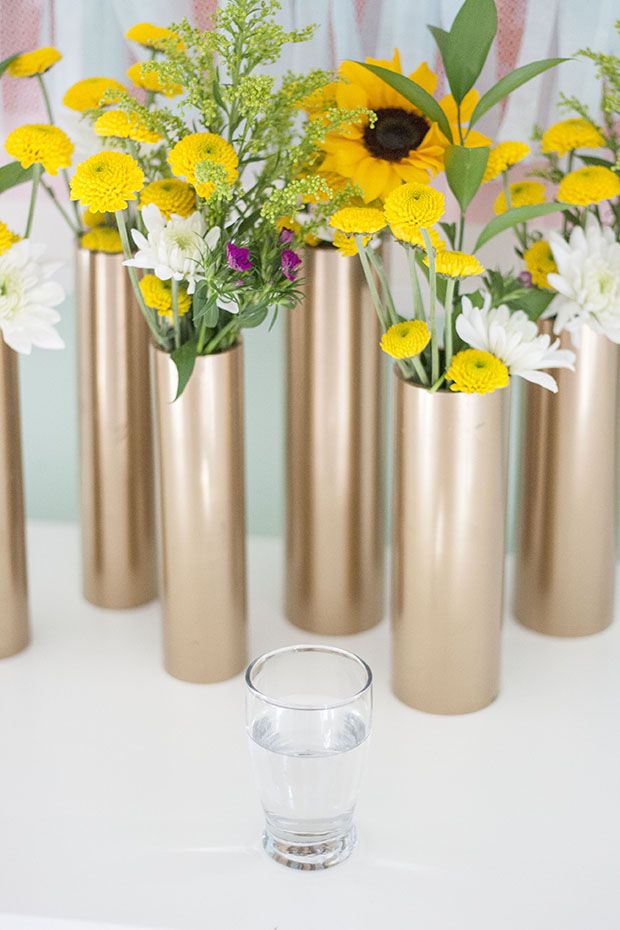 30+ Creative Uses of PVC Pipes in Your Home and Garden --> PVC Vase and Centerpiece