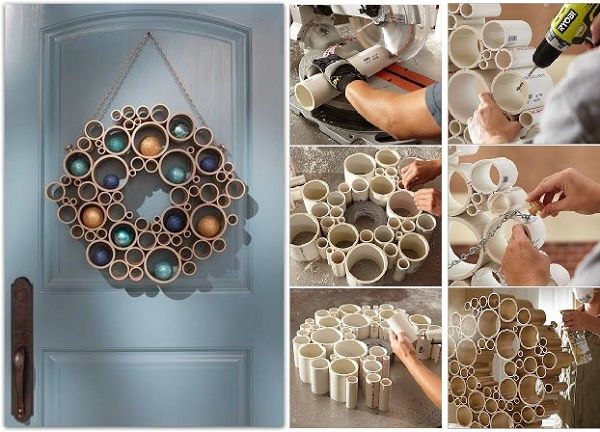 30+ Creative Uses of PVC Pipes in Your Home and Garden --> Craft A Festive Holiday Wreath