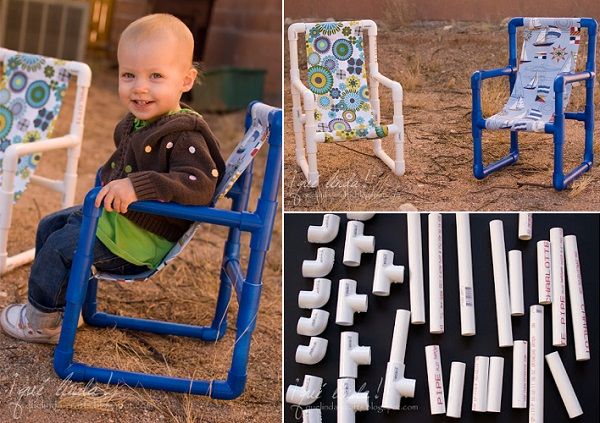 30+ Creative Uses of PVC Pipes in Your Home and Garden --> DIY PVC Toddler Chairs