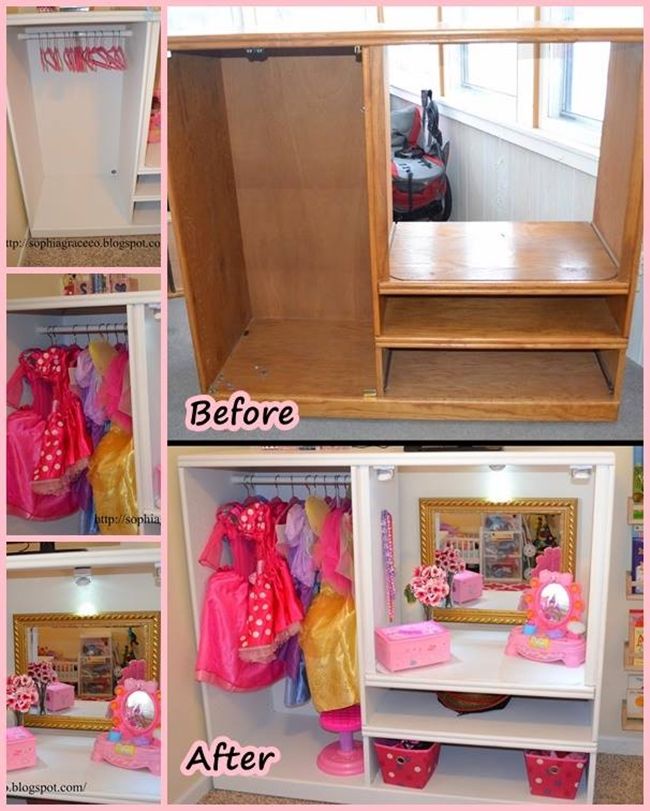 Creative Ideas - DIY Awesome Dress Up Makeover from Old TV Stand