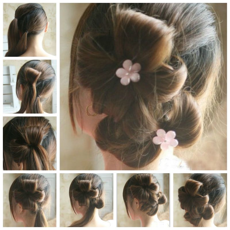 Creative Ideas Diy Chic Flower Petal Updo Hairstyle