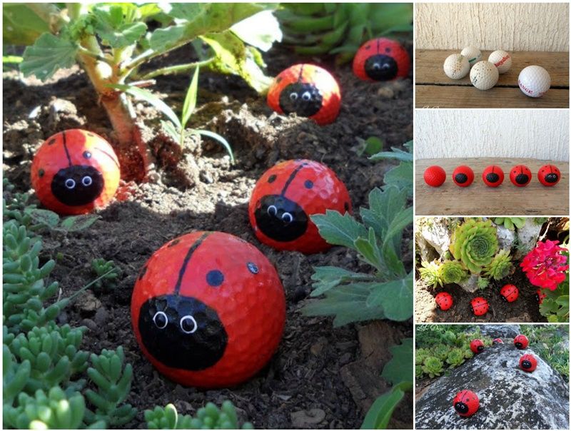 Creative Ideas - DIY Cute Golf Ball Ladybugs